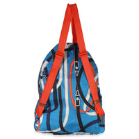 Hermès Bleu Zanibar Multicolor Cavalcadour Airsilk Backpack Handbag 4