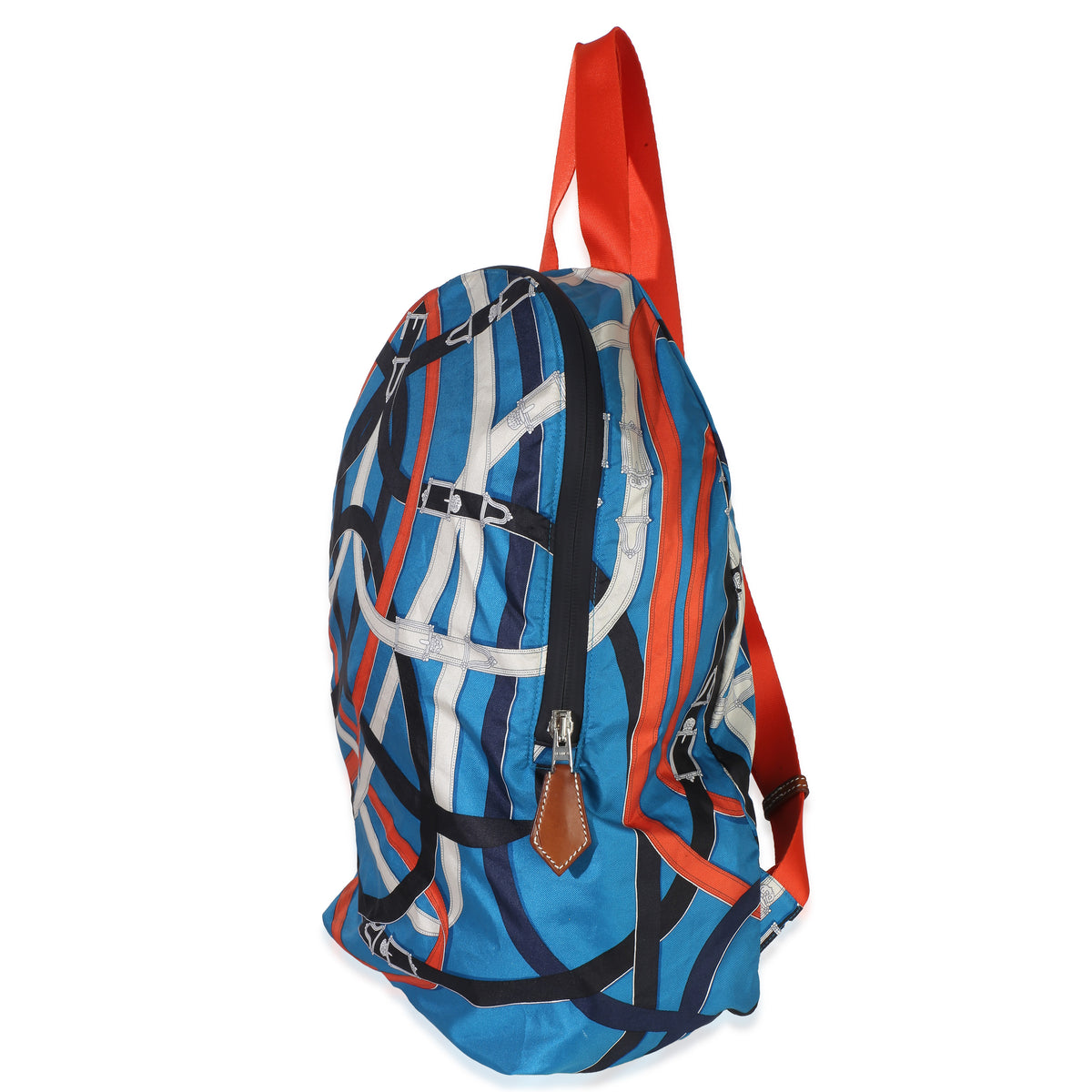 Hermès Bleu Zanibar Multicolor Cavalcadour Airsilk Backpack Handbag 2
