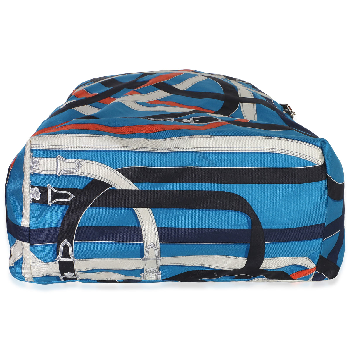 Hermès Bleu Zanibar Multicolor Cavalcadour Airsilk Backpack Handbag 5