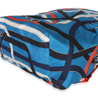 Hermès Bleu Zanibar Multicolor Cavalcadour Airsilk Backpack Handbag 6