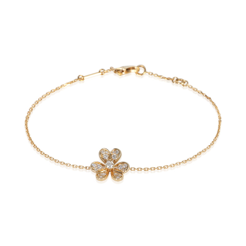 Van Cleef & Arpels Yellow Gold Diamond Mini Model Frivole Bracelet fv
