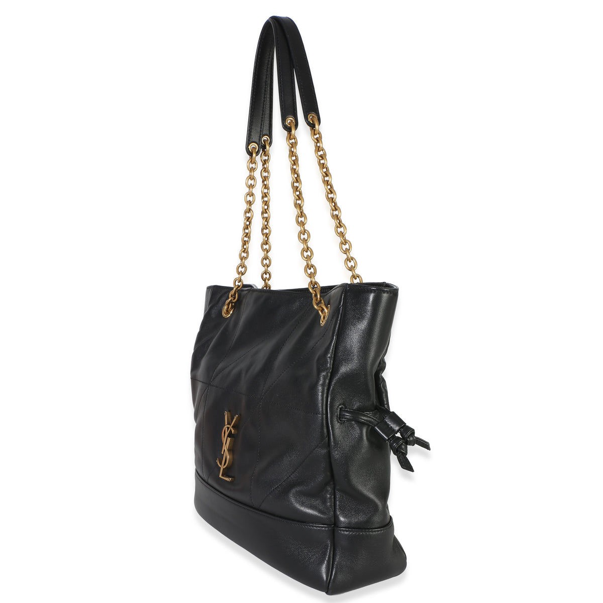 Saint Laurent Black Quilted Lambskin Jamie Small Shopping Tote Handbag 2