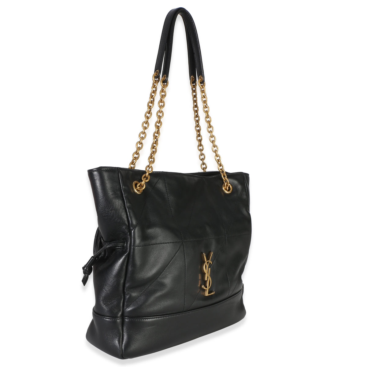 Saint Laurent Black Quilted Lambskin Jamie Small Shopping Tote Handbag 3