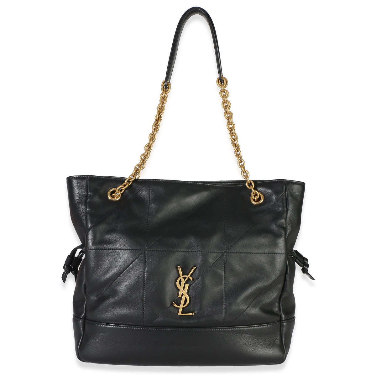 Saint Laurent Black Quilted Lambskin Jamie Small Shopping Tote