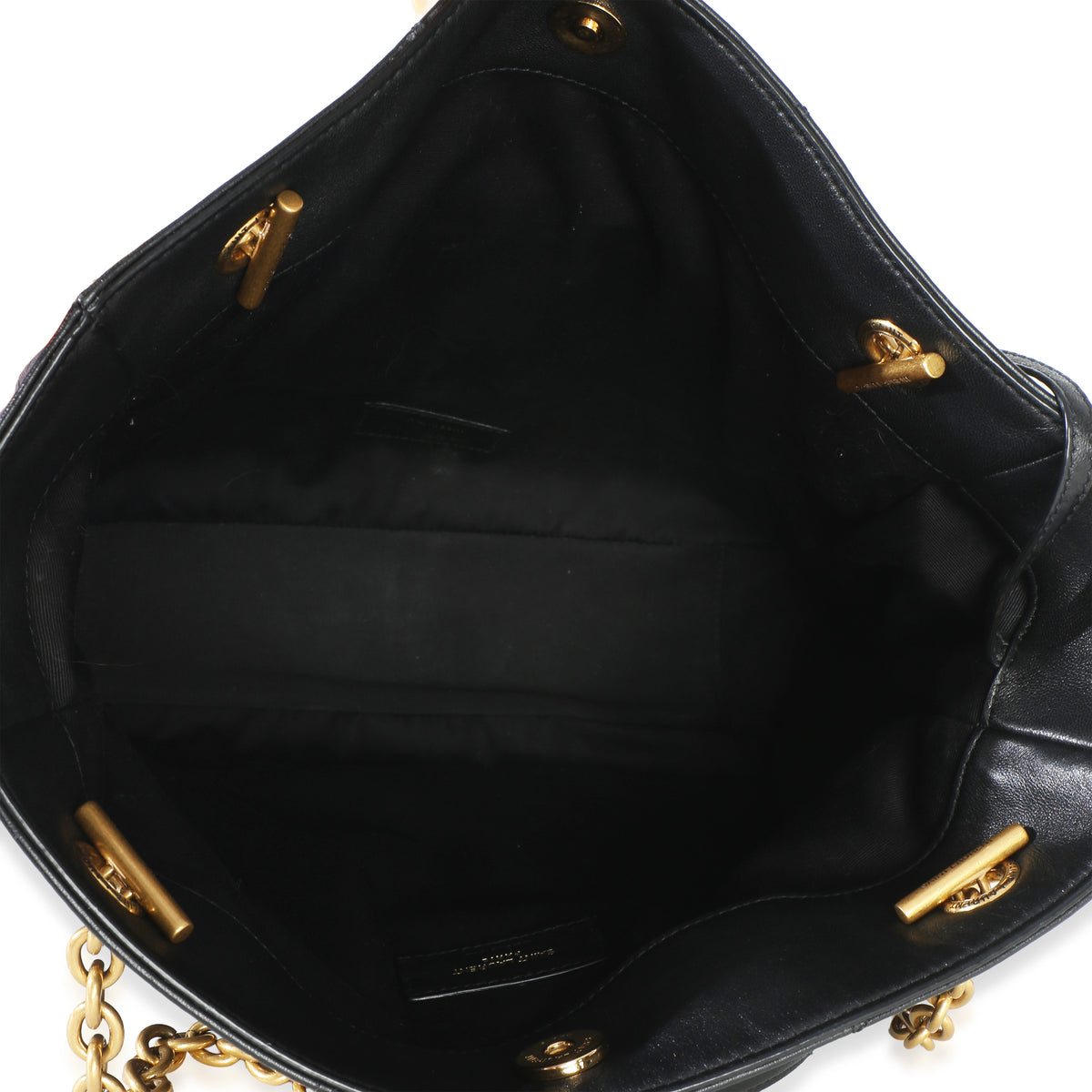 Saint Laurent Black Quilted Lambskin Jamie Small Shopping Tote Handbag 9