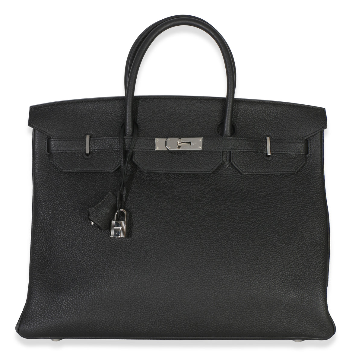 Hermès Black Togo Birkin 40 PHW Handbag fv