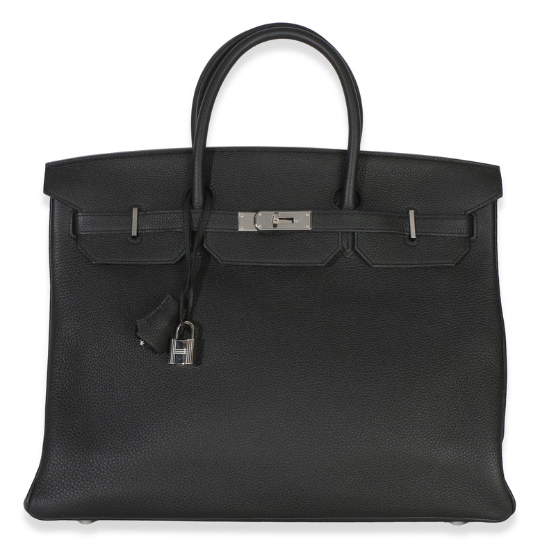 Hermès Black Togo Birkin 40 PHW Handbag fv