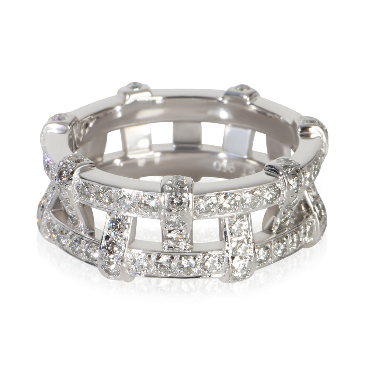 Tiffany & Co. Platinum Diamond Weave Ring 2