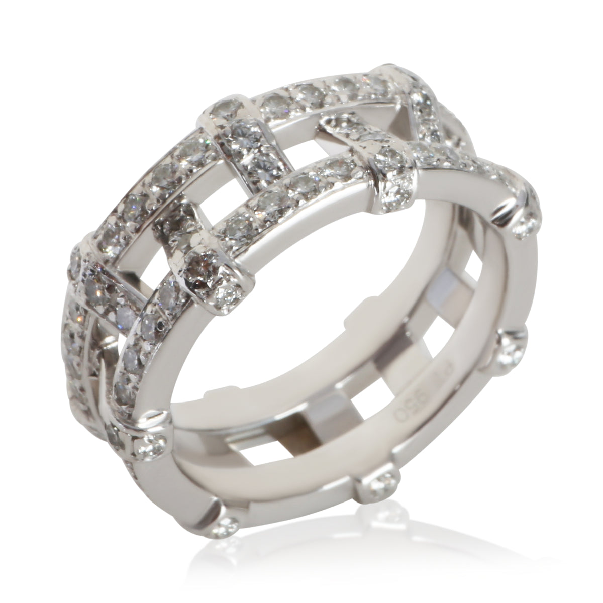 Tiffany & Co. Platinum Diamond Weave Ring 4
