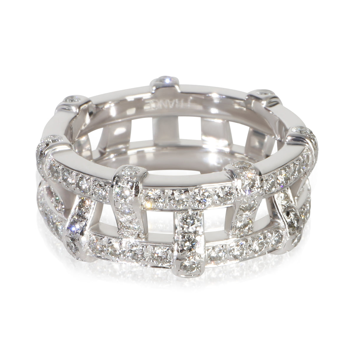 Tiffany & Co. Platinum Diamond Weave Ring fv