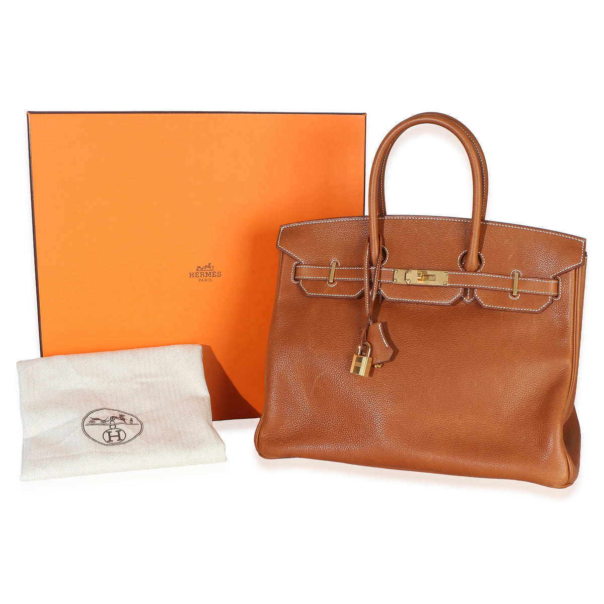Hermès Fauve Barenia Birkin 35 GHW Handbag 9