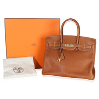 Hermès Fauve Barenia Birkin 35 GHW Handbag 9