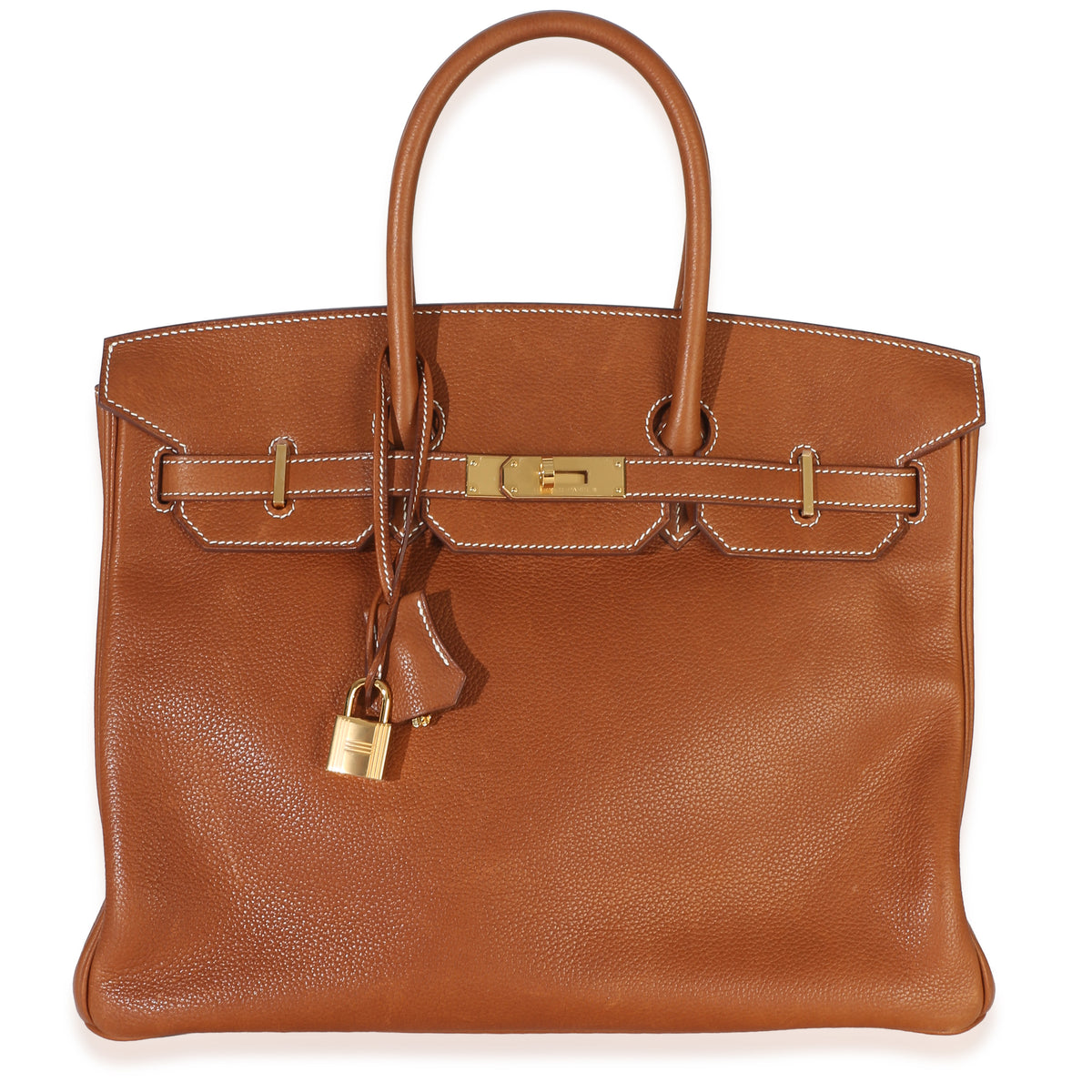 Hermès Fauve Barenia Birkin 35 GHW Handbag fv