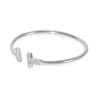 Tiffany & Co. White Gold Diamond Tiffany T Wire Bracelet 2