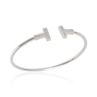 Tiffany & Co. White Gold Diamond Tiffany T Wire Bracelet 4