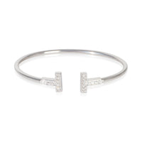 Tiffany & Co. White Gold Diamond Tiffany T Wire Bracelet fv