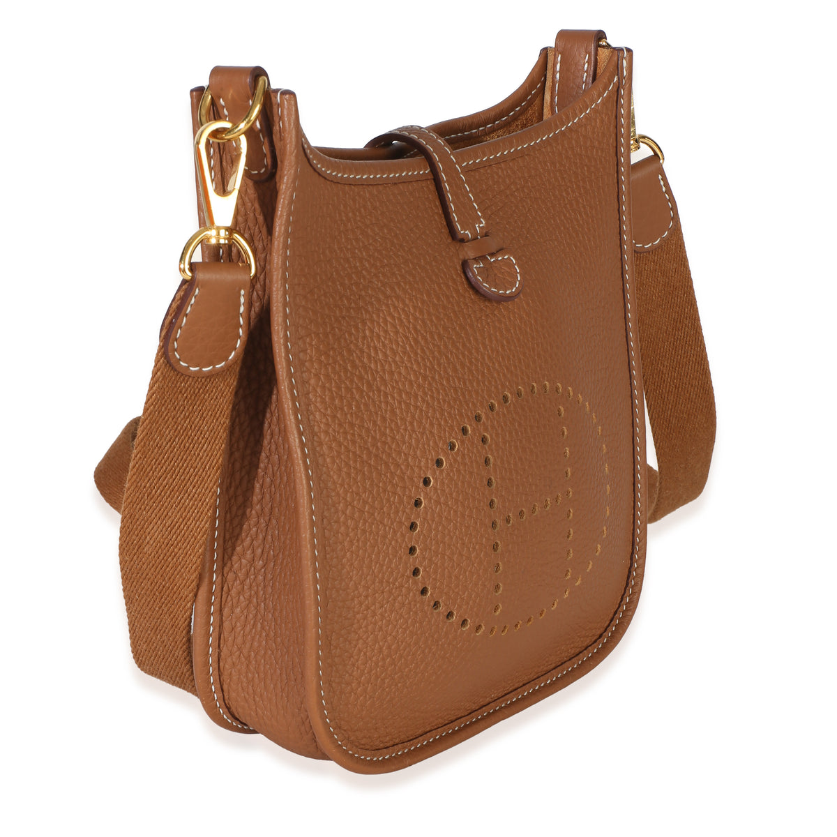 Hermès Gold Clemence Mini Evelyne 16 TPM GHW Handbag 3