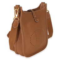 Hermès Gold Clemence Mini Evelyne 16 TPM GHW Handbag 3