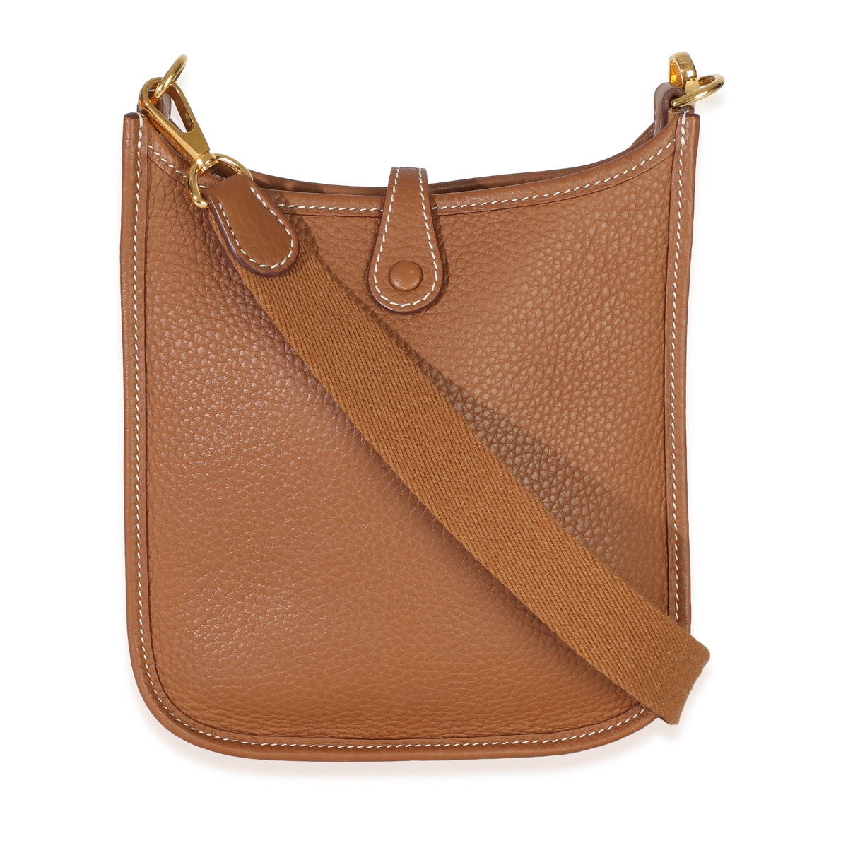 Hermès Gold Clemence Mini Evelyne 16 TPM GHW Handbag 4