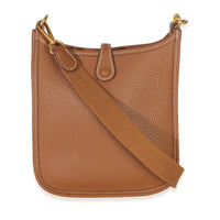 Hermès Gold Clemence Mini Evelyne 16 TPM GHW Handbag 4
