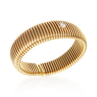 Tiffany & Co. Yellow Gold Diamond Vintage Tubogas Bracelet 5