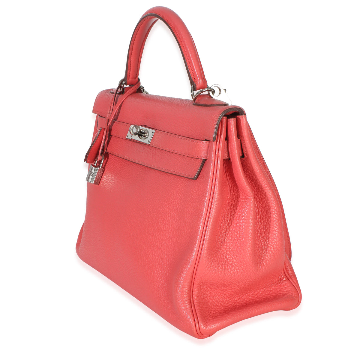 Hermès Rose Lipstick Clemence Kelly 32 PHW Handbag 2