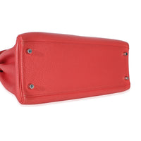Hermès Rose Lipstick Clemence Kelly 32 PHW Handbag 7