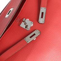 Hermès Rose Lipstick Clemence Kelly 32 PHW Handbag 9