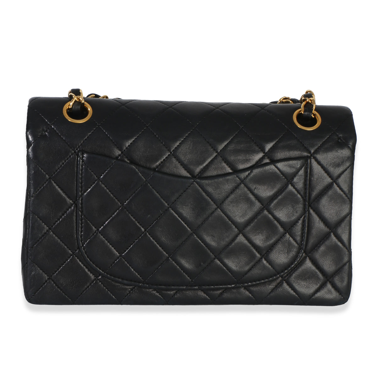 Chanel Vintage 24k Black Quilted Lambskin Small Classic Double Flap Bag Handbag 4