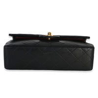 Chanel Vintage 24k Black Quilted Lambskin Small Classic Double Flap Bag Handbag 5