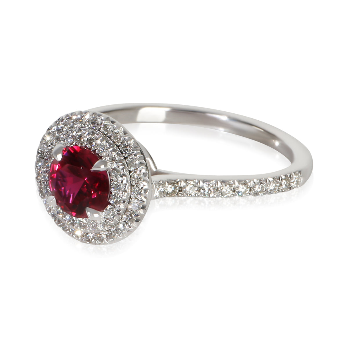 Tiffany & Co. Platinum Ruby and Diamond Soleste Ring 2