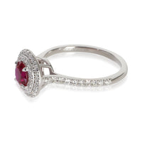 Tiffany & Co. Platinum Ruby and Diamond Soleste Ring 3