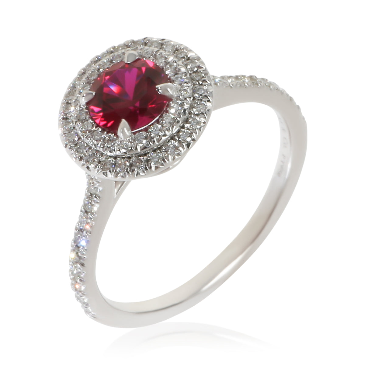 Tiffany & Co. Platinum Ruby and Diamond Soleste Ring 5
