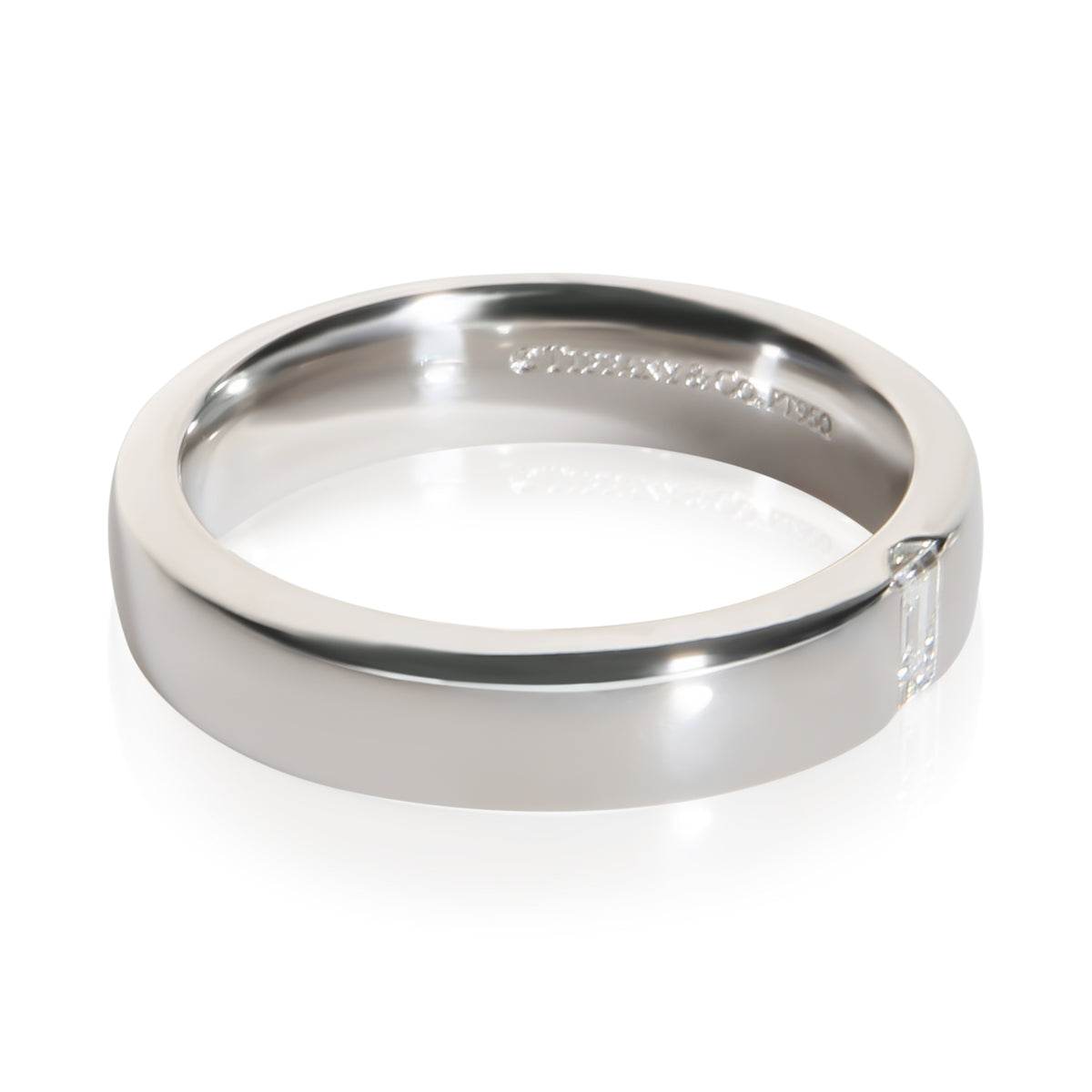 Tiffany & Co. Platinum Diamond Charles Tiffany Band 2