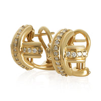 Tiffany & Co. Yellow Gold Diamond Vintage Signature X Earrings 2