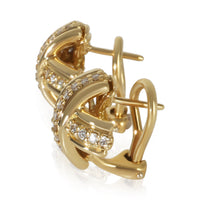Tiffany & Co. Yellow Gold Diamond Vintage Signature X Earrings 3