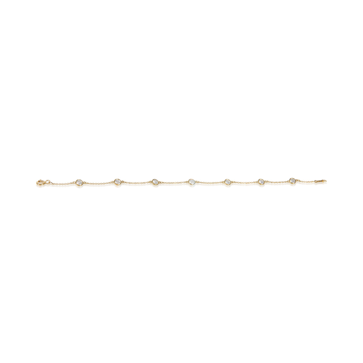 Tiffany & Co. Yellow Gold Diamond Elsa Peretti Diamond By The Yard Bracelet 4