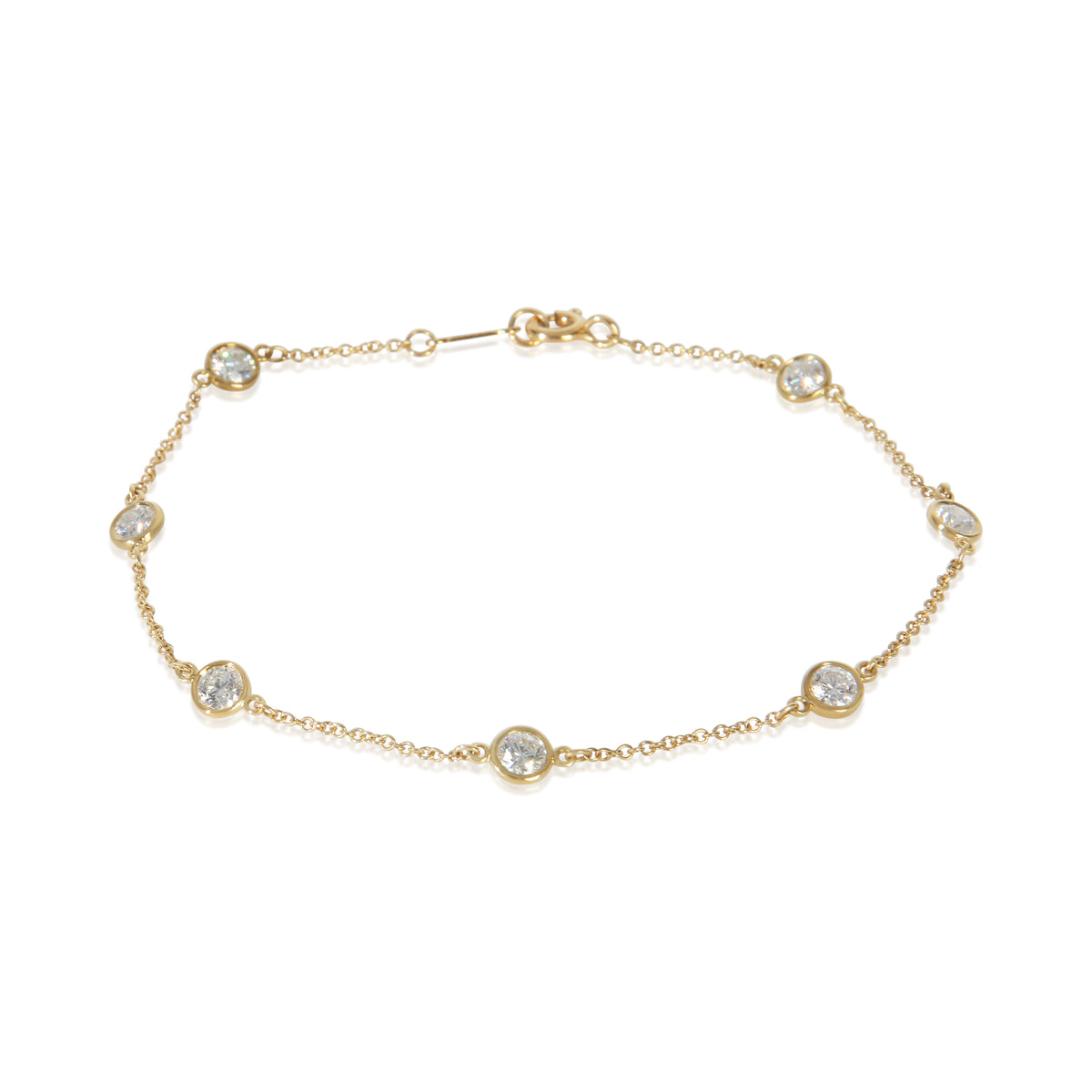 Tiffany & Co. Yellow Gold Diamond Elsa Peretti Diamond By The Yard Bracelet fv