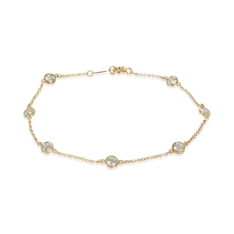 Tiffany & Co. Yellow Gold Diamond Elsa Peretti Diamond By The Yard Bracelet fv