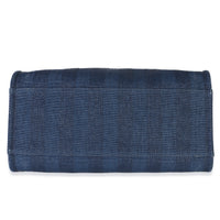 Chanel Navy Mixed Fibers Striped Large Deauville Tote Handbag 5