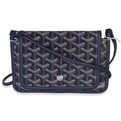 Goyard Navy ine Canvas Plumet Wallet Handbag fv