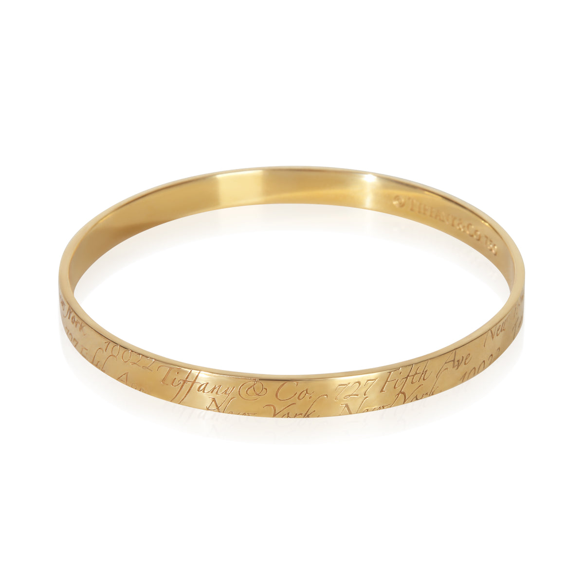 Tiffany & Co. Yellow Gold Notes Bangle Bracelet 2