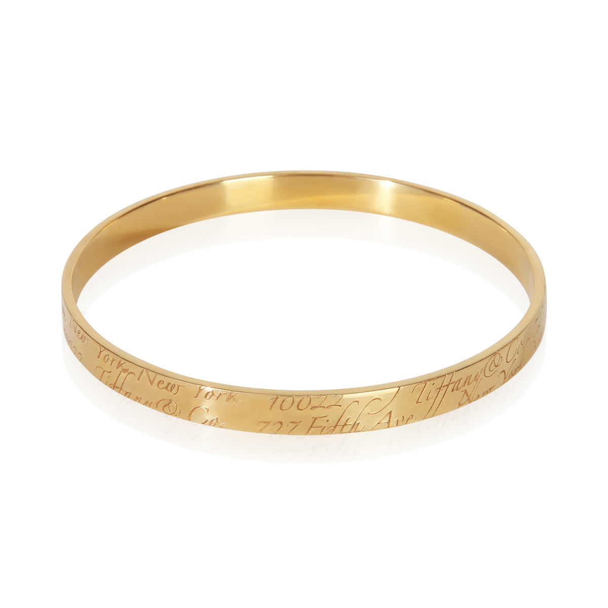 Tiffany & Co. Yellow Gold Notes Bangle Bracelet 3