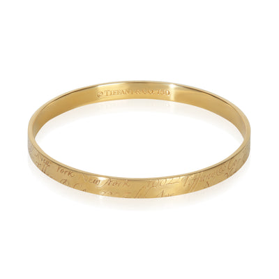 Tiffany & Co. Yellow Gold Notes Bangle Bracelet fv