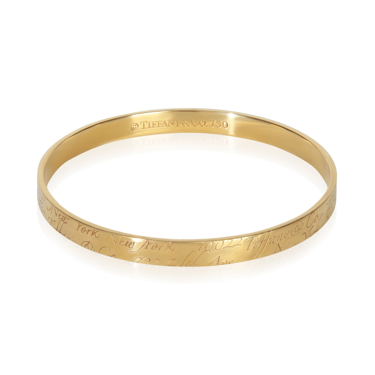Tiffany & Co. Yellow Gold Notes Bangle Bracelet fv