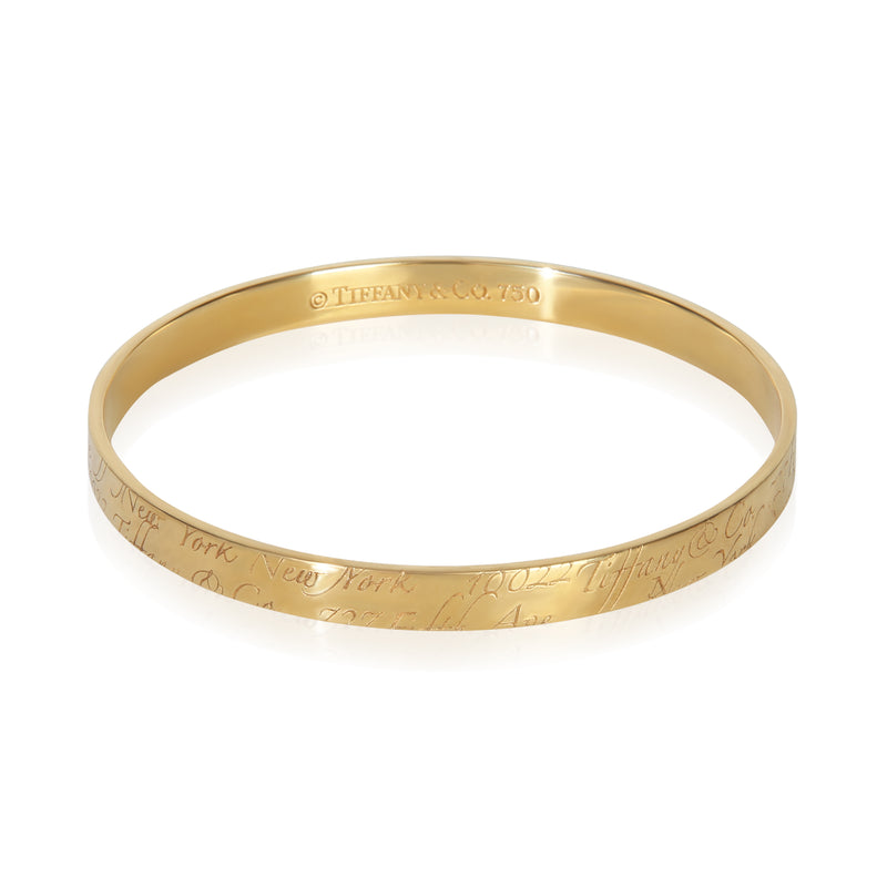 Tiffany & Co. Yellow Gold Notes Bangle Bracelet fv