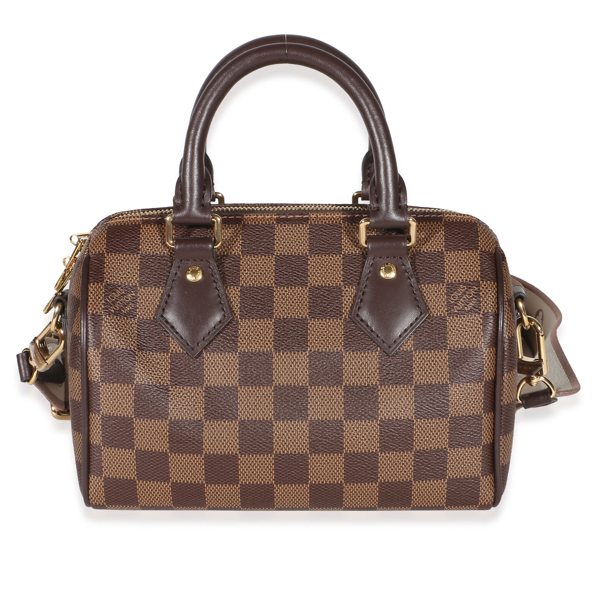 Louis Vuitton Damier Ebene Canvas Speedy Bandouliere 20 Handbag fv