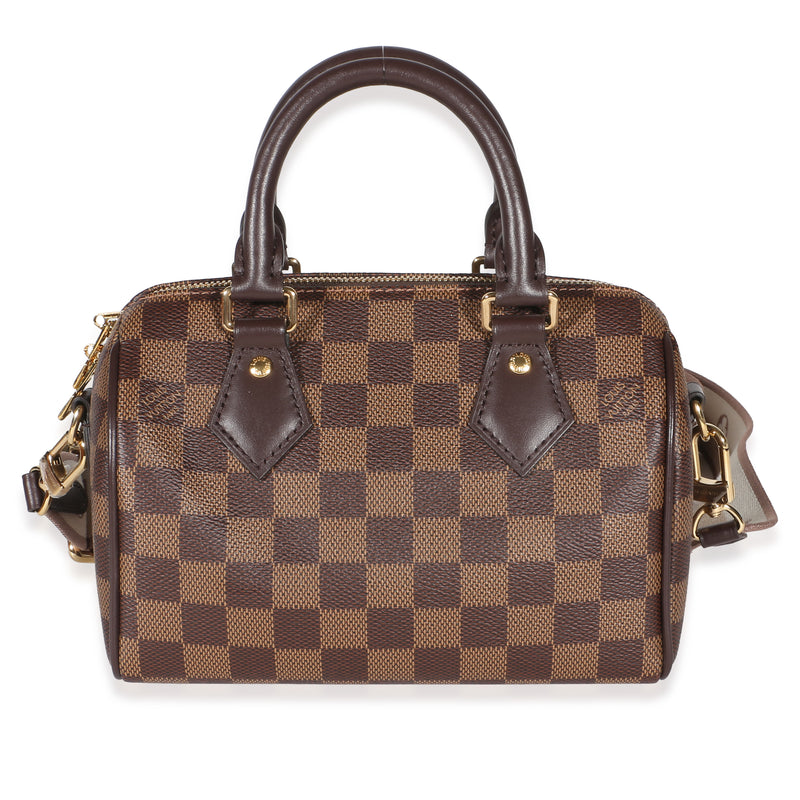 Louis Vuitton Damier Ebene Canvas Speedy Bandouliere 20 Handbag fv