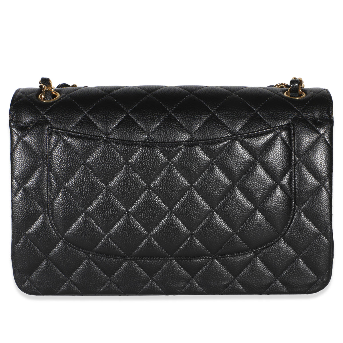 Chanel Black Quilted Caviar Jumbo Double Flap Bag Handbag 4