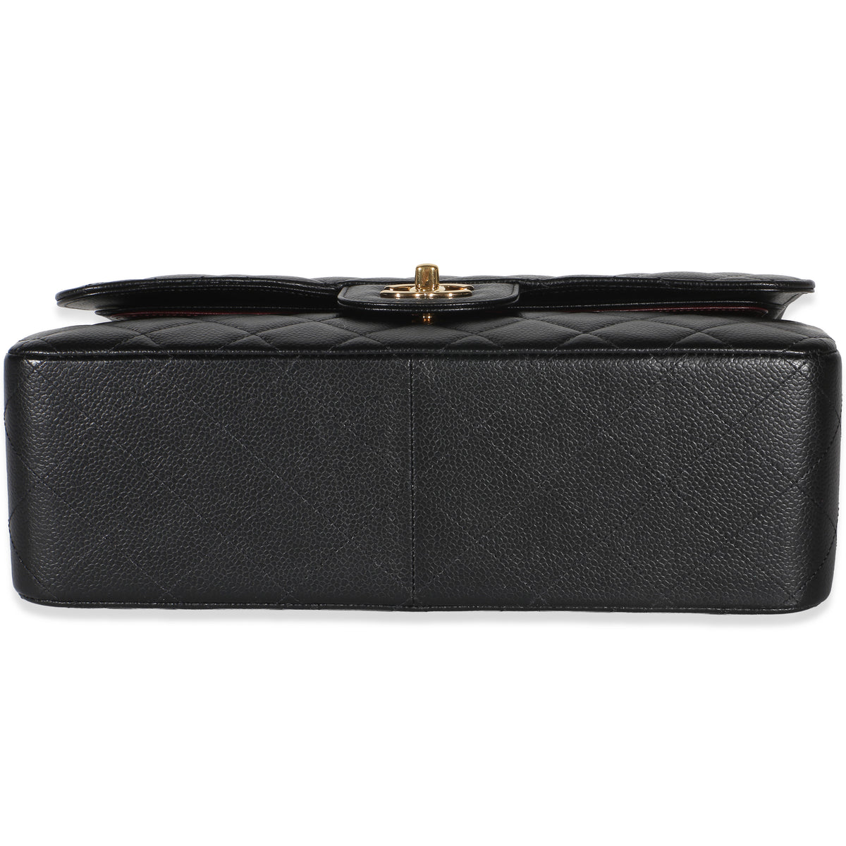 Chanel Black Quilted Caviar Jumbo Double Flap Bag Handbag 5